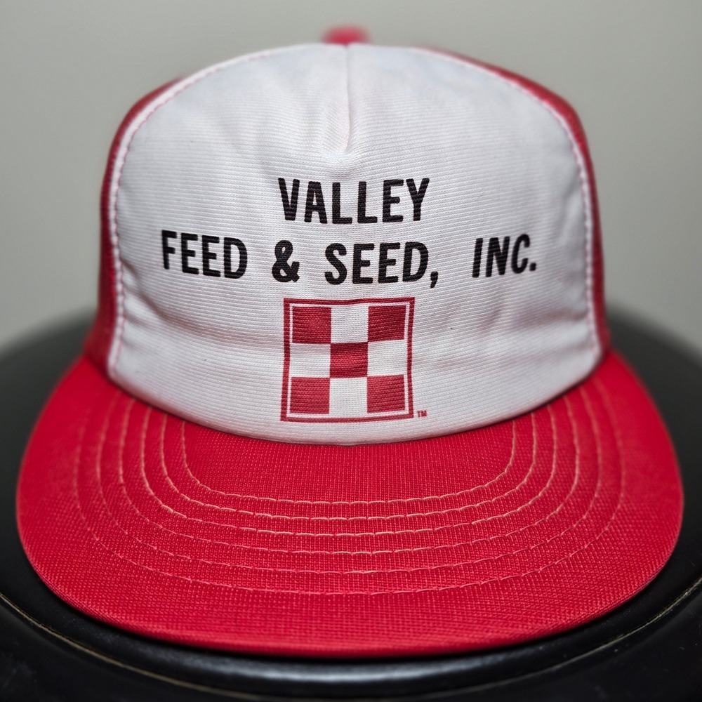 Valley Feed & Seed Inc. 80s Western Farm Store Vintage Trucker Snapback Hat